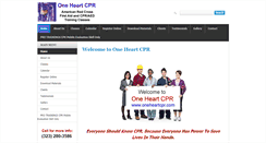Desktop Screenshot of oneheartcpr.com