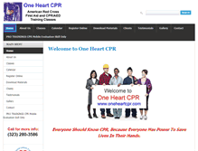 Tablet Screenshot of oneheartcpr.com